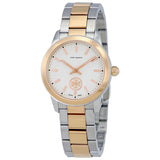 Buy Shop Tory Burch Collins White Dial Two Tone Steel Strap Watch for Women - TBW1305 USA Online