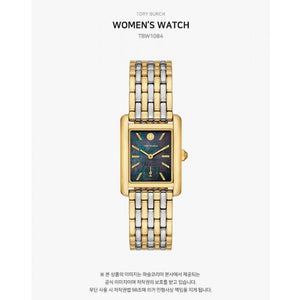 Buy Shop Tory Burch Eleanor Mother of Pearl Black Dial Two Tone Steel Strap Watch for Women - TBW1084 USA Online