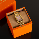 Buy Shop Tory Burch Eleanor Mother of Pearl Pink Dial Gold Steel Strap Watch for Women - TBW1077 USA Online