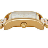 Buy Shop Tory Burch Eleanor White Dial Tri Tone Steel Strap Watch for Women - TBW1078 USA Online