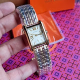 Buy Shop Tory Burch Eleanor White Dial Tri Tone Steel Strap Watch for Women - TBW1078 USA Online
