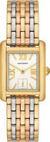 Buy Shop Tory Burch Eleanor White Dial Tri Tone Steel Strap Watch for Women - TBW1078 USA Online