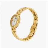 Buy Shop Tory Burch Oval White Dial Gold Steel Strap Watch for Women - TBW6032 USA Online