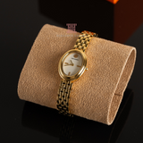 Buy Shop Tory Burch Oval White Dial Gold Steel Strap Watch for Women - TBW6032 USA Online