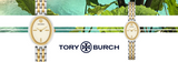 Buy Shop Tory Burch Oval White Dial Two Tone Steel Strap Watch for Women - TBW6033 USA Online