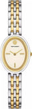 Buy Shop Tory Burch Oval White Dial Two Tone Steel Strap Watch for Women - TBW6033 USA Online
