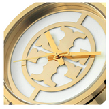 Buy Shop Tory Burch Reva Gold Dial Gold Steel Strap Watch for Women - TBW4025 USA Online