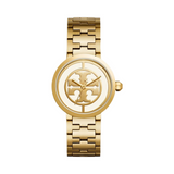 Buy Shop Tory Burch Reva Gold Dial Gold Steel Strap Watch for Women - TBW4025 USA Online