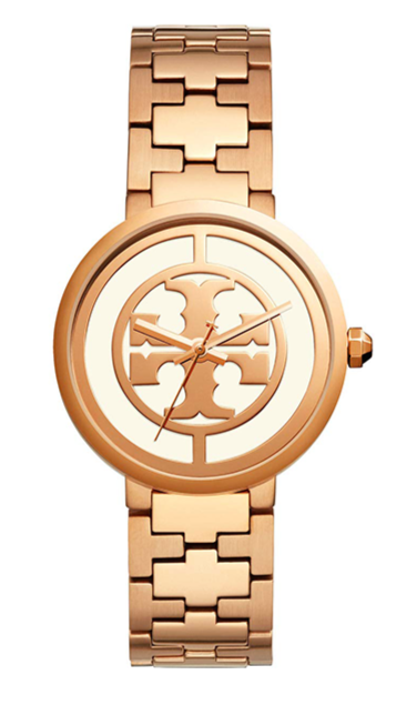 Buy Shop Tory Burch Reva Rose Gold Dial Rose Gold Steel Strap Watch for Women - TBW4028 USA Online