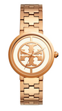 Buy Shop Tory Burch Reva Rose Gold Dial Rose Gold Steel Strap Watch for Women - TBW4028 USA Online