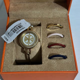 Buy Shop Tory Burch Riva Gold Dial Gold Steel Strap Watch for Women - TBW4029 USA Online