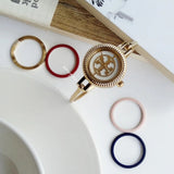 Buy Shop Tory Burch Riva Gold Dial Gold Steel Strap Watch for Women - TBW4029 USA Online
