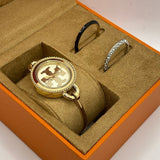 Buy Shop Tory Burch Riva Gold Dial Gold Steel Strap Watch for Women - TBW4029 USA Online