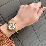 Buy Shop Tory Burch Riva Gold Dial Gold Steel Strap Watch for Women - TBW4029 USA Online