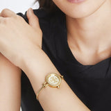 Buy Shop Tory Burch Riva Gold Dial Gold Steel Strap Watch for Women - TBW4029 USA Online