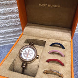 Buy Shop Tory Burch Riva Rose Gold Dial Rose Gold Steel Strap Watch for Women - TBW4037 USA Online
