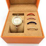 Buy Shop Tory Burch Riva Rose Gold Dial Rose Gold Steel Strap Watch for Women - TBW4037 USA Online