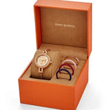 Buy Shop Tory Burch Riva Rose Gold Dial Rose Gold Steel Strap Watch for Women - TBW4037 USA Online