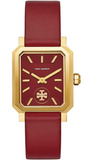 Buy Shop Tory Burch Robinson Quartz Red Dial Red Leather Strap Watch for Women - TBW1505 USA Online