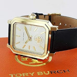Buy Shop Tory Burch Robinson White Dial Black Leather Strap Watch for Women - TBW1504 USA Online