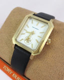 Buy Shop Tory Burch Robinson White Dial Black Leather Strap Watch for Women - TBW1504 USA Online