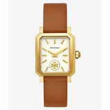 Buy Shop Tory Burch Robinson White Dial Brown Leather Strap Watch for Women - TBW1503 USA Online