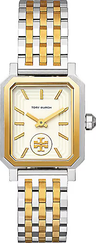Buy Shop Tory Burch Robinson White Dial Two Tone Steel Strap Watch for Women - TBW1501 USA Online