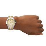 Buy Shop Tory Burch The Tory Chronograph White Dial Two Tone Steel Strap Watch for Women - TBW1052 USA Online