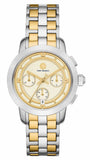 Buy Shop Tory Burch The Tory Chronograph White Dial Two Tone Steel Strap Watch for Women - TBW1052 USA Online
