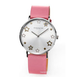 Buy Shop Coach Perry Mother of Pearl White Dial Pink Leather Strap Watch for Women - 14503243 USA Online