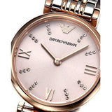 Buy Shop Emporio Armani Gianni T Bar Pink Dial Two Tone Steel Strap Watch For Women - AR11223 USA Online