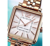 Marc Jacobs Vic White Dial Rose Gold Steel Strap Watch for Women - MJ3514