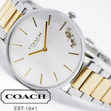Buy Shop Coach Perry Silver Dial Two Tone Steel Strap Watch for Women - 14503347 USA Online