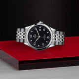 Buy Shop Tudor 1926 Automatic Diamonds Black Dial Silver Steel Strap Watch for Men - M91650-0004 USA Online