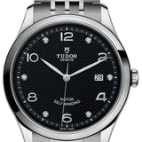 Buy Shop Tudor 1926 Automatic Diamonds Black Dial Silver Steel Strap Watch for Men - M91650-0004 USA Online