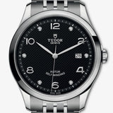 Buy Shop Tudor 1926 Automatic Diamonds Black Dial Silver Steel Strap Watch for Men - M91650-0004 USA Online