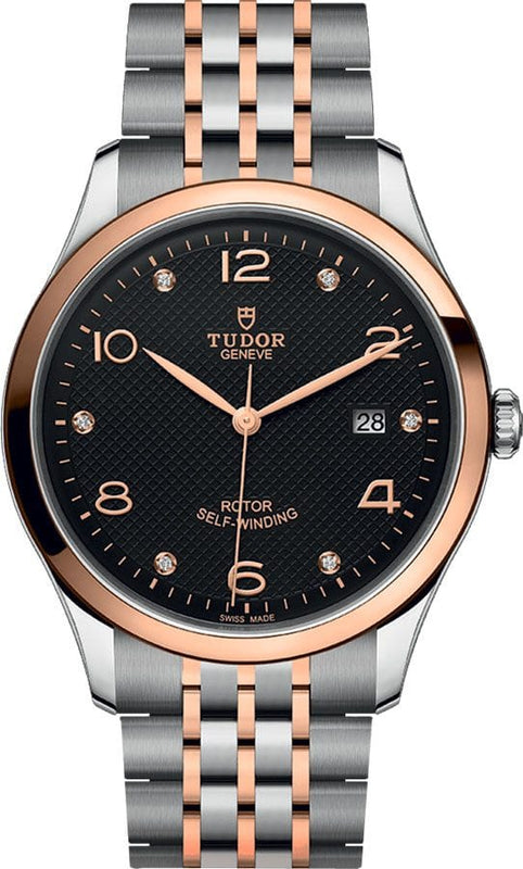Buy Shop Tudor 1926 Automatic Diamonds Black Dial Two Tone Steel Strap Watch for Men - M91651-0004 USA Online