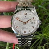 Buy Shop Tudor 1926 Automatic Diamonds Silver Dial Silver Steel Strap Watch for Men - M91650-0003 USA Online