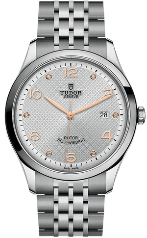 Buy Shop Tudor 1926 Automatic Diamonds Silver Dial Silver Steel Strap Watch for Men - M91650-0003 USA Online