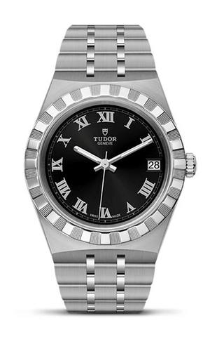 Buy Shop Tudor Royal Automatic Black Dial Silver Steel Strap Watch for Men - M28600-0003 USA Online