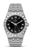 Buy Shop Tudor Royal Automatic Black Dial Silver Steel Strap Watch for Men - M28600-0003 USA Online