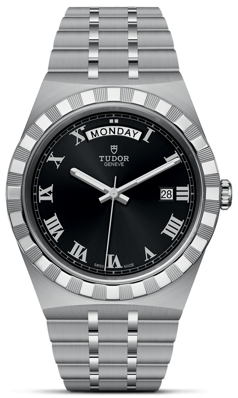 Buy Shop Tudor Royal Automatic Black Dial Silver Steel Strap Watch for Men - M28600-0003 USA Online