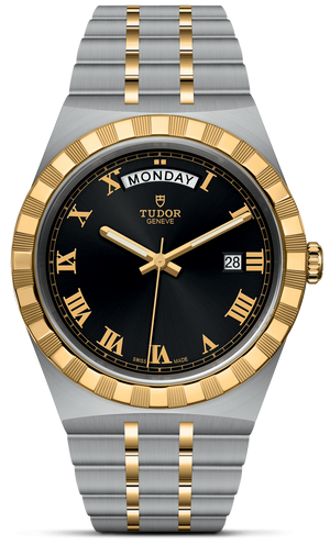 Buy Shop Tudor Royal Automatic Black Dial Two Tone Steel Strap Watch for Men - M28603-0003 USA Online