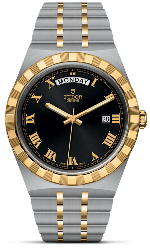 Buy Shop Tudor Royal Automatic Black Dial Two Tone Steel Strap Watch for Men - M28603-0003 USA Online