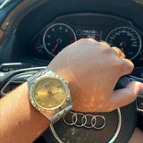 Buy Shop Tudor Royal Automatic Diamonds Gold Dial Two Tone Steel Strap Watch for Men - M28603-0006 USA Online