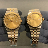 Buy Shop Tudor Royal Automatic Diamonds Gold Dial Two Tone Steel Strap Watch for Men - M28603-0006 USA Online