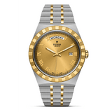 Buy Shop Tudor Royal Automatic Diamonds Gold Dial Two Tone Steel Strap Watch for Men - M28603-0006 USA Online