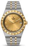 Buy Shop Tudor Royal Automatic Diamonds Gold Dial Two Tone Steel Strap Watch for Men - M28603-0006 USA Online
