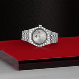 Buy Shop Tudor Royal Day Date Diamonds Automatic Silver Dial Silver Steel Strap Watch for Men - M28600-0002 USA Online