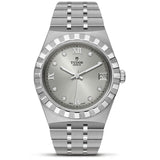 Buy Shop Tudor Royal Day Date Diamonds Automatic Silver Dial Silver Steel Strap Watch for Men - M28600-0002 USA Online